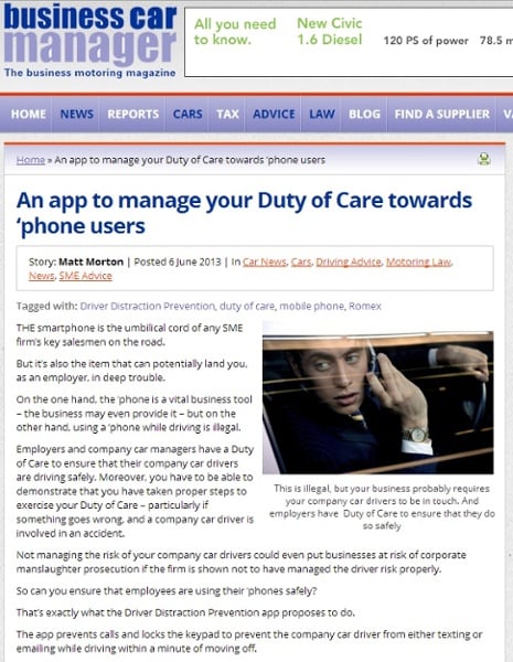 Duty of Care towards phone users
